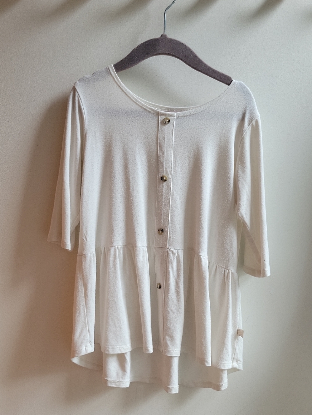 Jax And Lennon White Peplum 3/4 Sleeve 4/5 Years